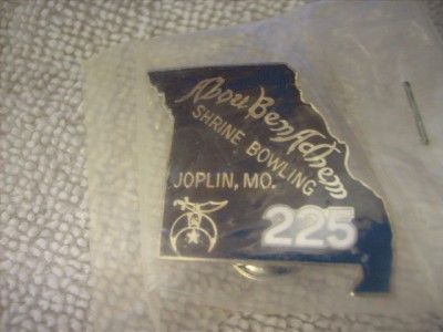 Abou Ben Adhem Shrine Shriners Bowling 225 Joplin Missouri Pin  