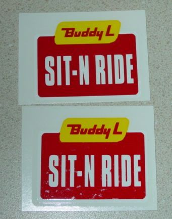 Buddy L Sit N Ride Truck Decal Set  