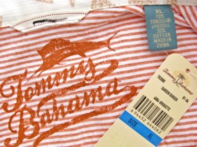 TOMMY BAHAMA GARDEN BURGER TRAVEL CAMP SHIRT NWT XL  