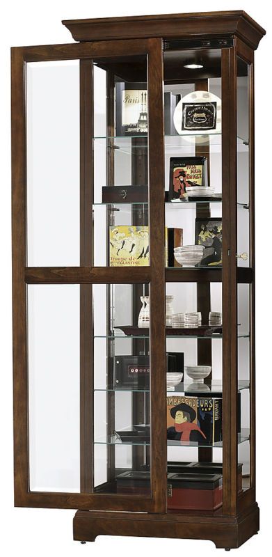   cherry Curio Display Cabinet sliding door  MARTINDALE 680469  