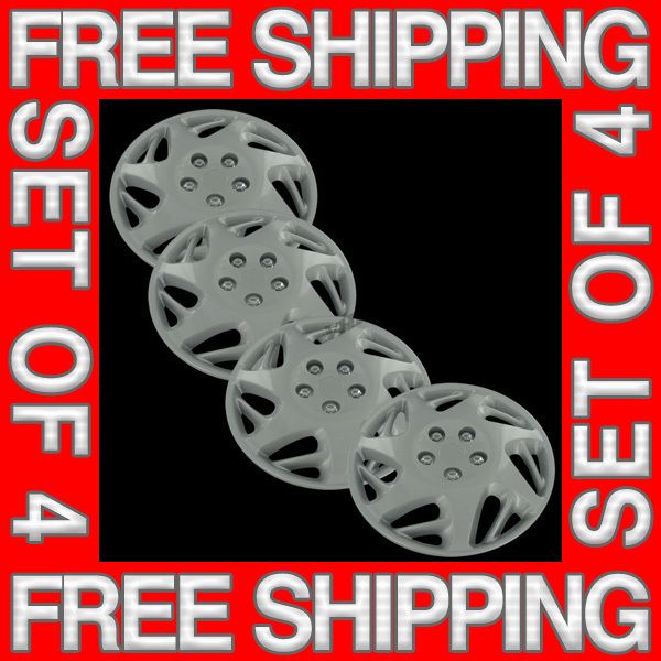   New 16 Silver Hubcaps Center Hub Caps Wheel Rim Covers 