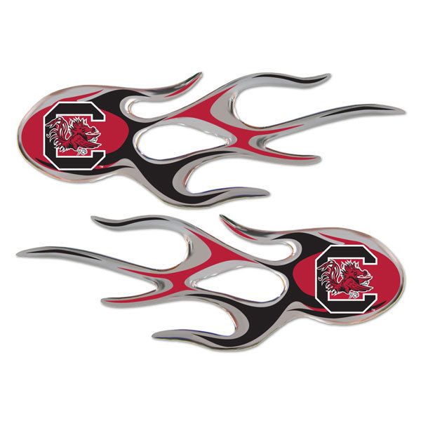 South Carolina Gamecocks Football Flames Decal Emblem  