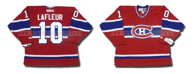 GUY LAFLEUR MONTREAL CANADIENS JERSEY CCM 550 VINTAGE RED  