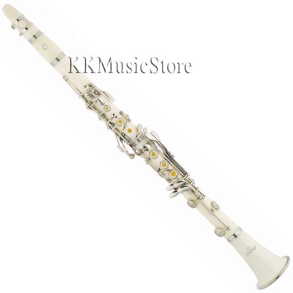 CECILIO WHITE ABS Bb 17 KEY CLARINET+TUNER+CASE+REEDS  