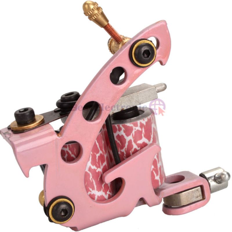 Pink Pro Tattoo Machine Gun Liner Shader Handmade New  