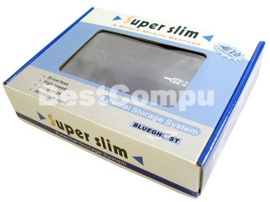 NEW Blue USB 2.0 Computer Hard Disk Enclosure case 2.5  