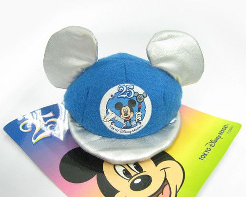 25th Mickey Mouse Costume Hat Barrette Hair Clip BLUE  