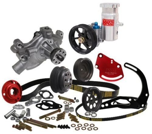 KRC CHEVY CRATE SERPENTINE PULLEY KIT W/DELCO MOUNT KIT,HEAD MNT POWER 