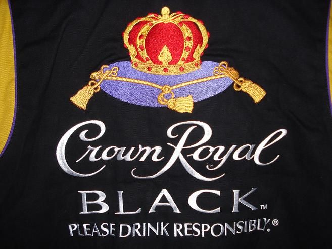   MATT KENSETH CROWN ROYAL EMBROIDERED BLACK Cotton Jacket 3XL  