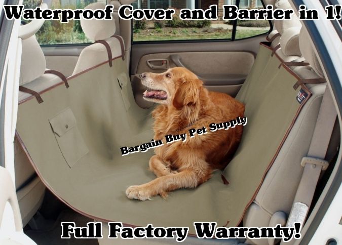 WATERPROOF Dog Pet Car Back Seat COVER & BARRIER in 1 891293000422 