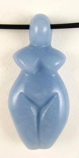 Angelite Earth Goddess Fairy Focal Bead Fertility Peru  