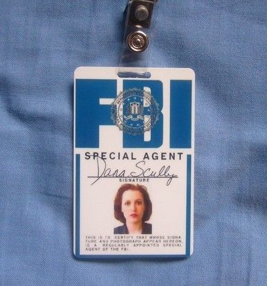 FBI id Card X Files Dana Scully Movie Props Cards Agent  