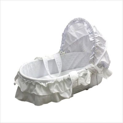 Dream On Me 2 in 1 Bassinet to Cradle in White 439W 832631001947 