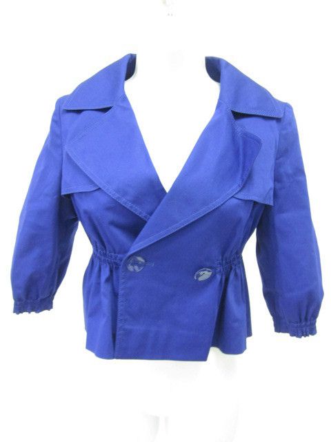 PHILOSOPHY DI ALBERTA FERRETTI Blue Button Jacket Sz 2  