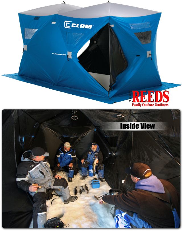 Clam Command Post (6 x 12 Hub) Ice Fishing Shelter House   8334 