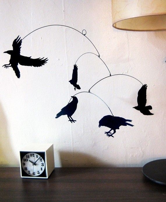   and Sweet Black Bird Nevermore The Raven Hanging Modern Mobile Decor