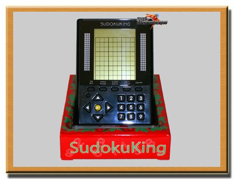 New Electronic Sudoku Handheld Game w/ Alarm Clock  Blk  