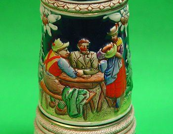 Vintage German Beer Stein Musical Stein Trink, Bruderlein Trink  