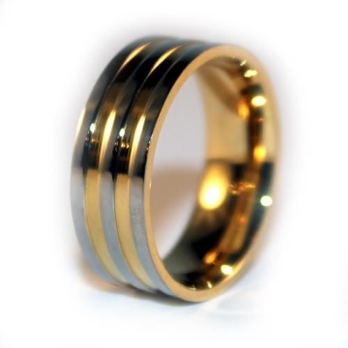 249 SOLID TITANIUM RINGS GOLD WEDDING BAND Sizes 6 15  