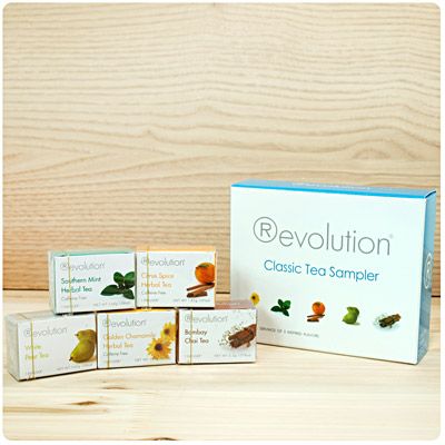 Revolution Herbal Tea Classic Tea sampler Chamomile,Mint,Chai,citrus 