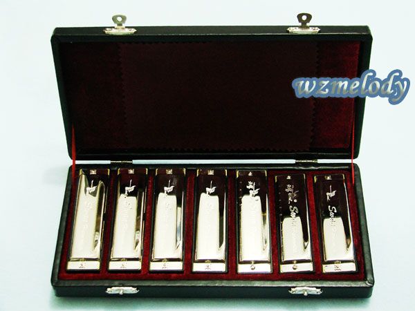 Swan 1020 Harmonica 7 Key Pack B, A, G, F, E, D, C Blues Harmonica 