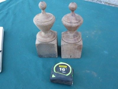 ANTIQUE OAK NEWEL POST CAP FINIAL VICTORIAN ~  