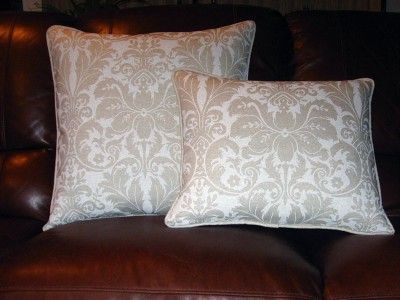 Custom Designer Pillows Chris Stone Pattern Damask Linen Highest 