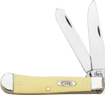 CASE XX #161 (3254) YELLOW TRAPPER POCKET KNIFE  