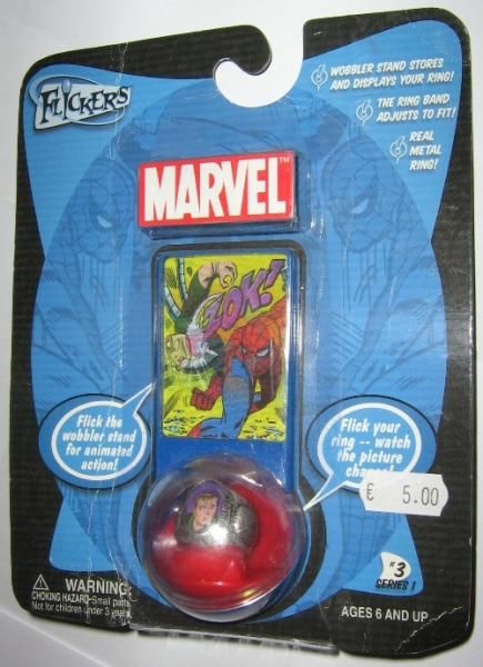 MARVEL #2 SPIDER MAN FLICKERS RING WOBBLER  