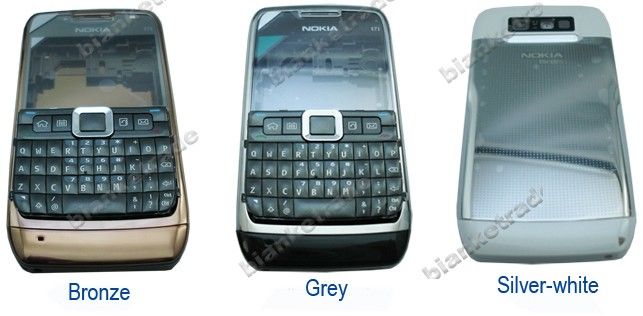 For Nokia E71 Housing Case Cover Keypad TL Silver White  