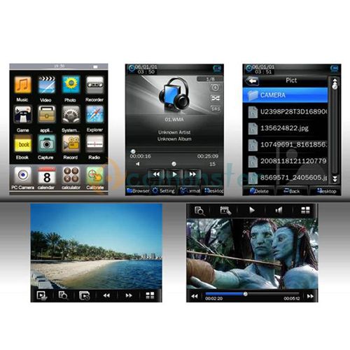 New 4GB 2.8 inch Touch Screen  MP4 Player Camera V7  