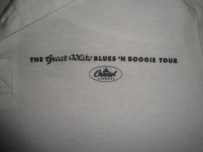 Great White B&B Vtg 1990 Tour Shirt MSG Havana Black Promo Capitol 