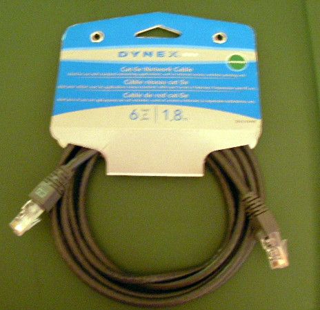 Dynex DX C114197 6ft Cat 5E Network Cable   Gray 600603128967  