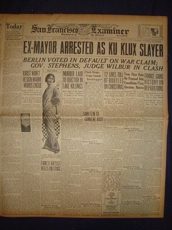 010303CQ MER ROUGE MURDER KU KLUX KLAN DR. MCKOIN 1922 CRIME OLD 