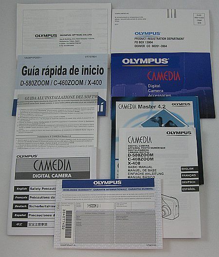 Olympus Camedia D 580 Zoom Start Guide Paperwork AS IS  