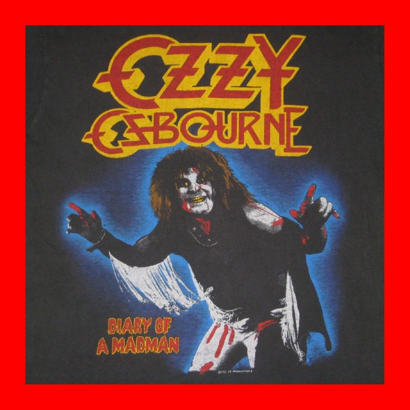 1981 OZZY OSBOURNE VTG DIARY OF A MADMAN T SHIRT OG M  