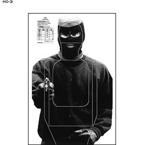 SKI MASK POLICE TARGET PAPER POSTER 23X35   25 TARGETS  