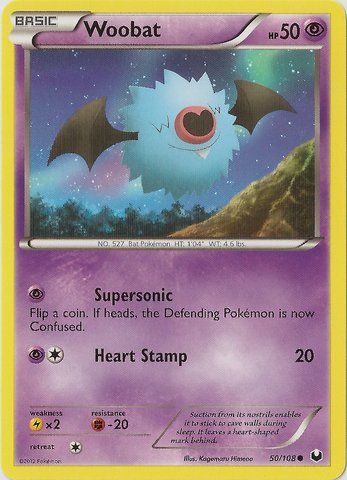 Woobat   Reverse Holofoil x1 Pokemon Near Mint  