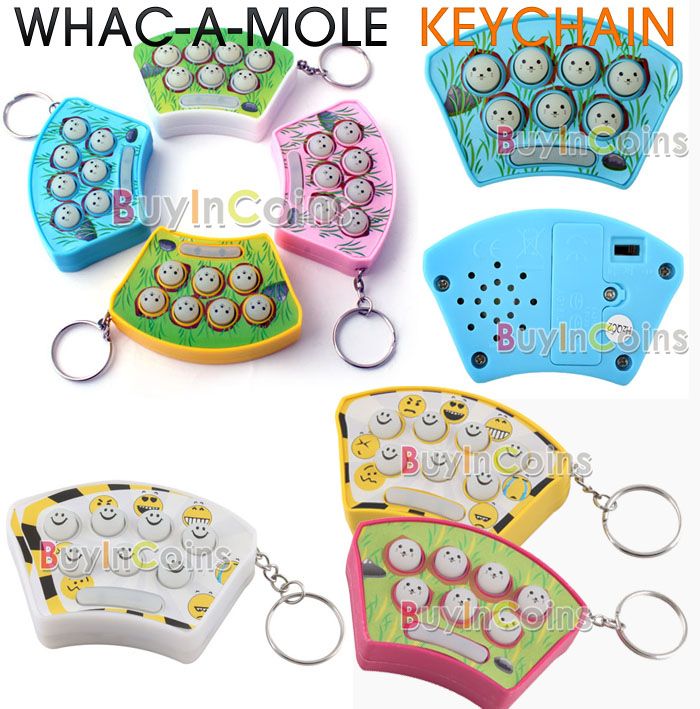 Portable Game Finger Toy Consoles Hamster Play Keychain  