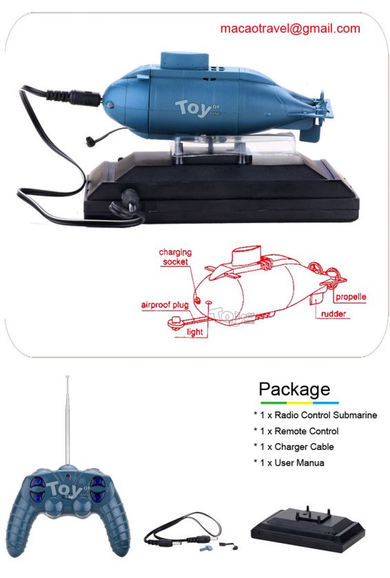 Mini Remote Radio Control RC Submarine Toy Boat Diving  