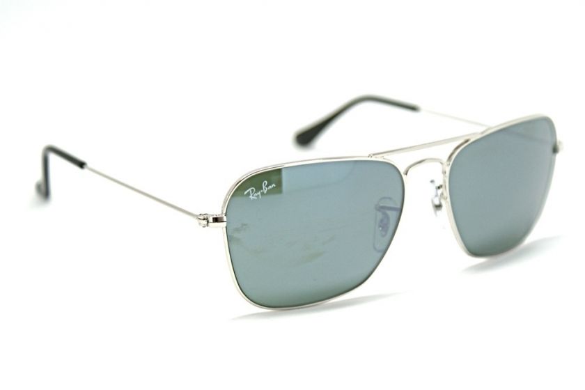 New RAY BAN Authentic Vintage Sunglasses CARAVAN RB 3136 003/40 Silver 