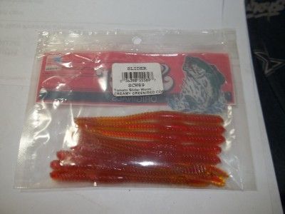   BREWERS 4 1/8 TOMATO SLIDER WORM CREAMY GREEN/RED COPPER 10 PACK