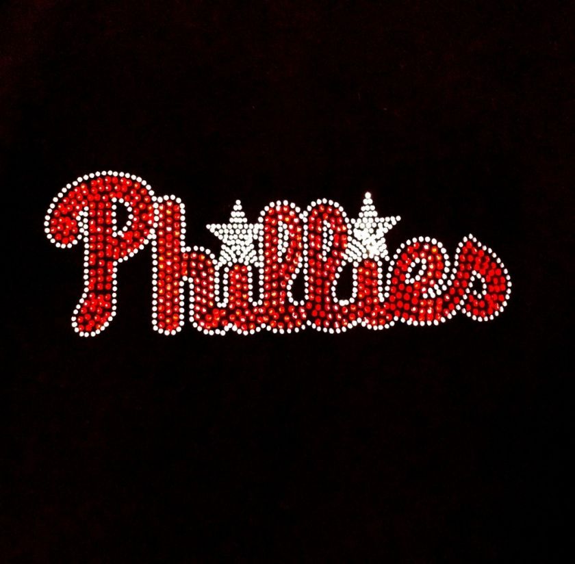 PHILADELPHIA PHILLIES BASEBALL RHINESTONES bling SHIRTS  