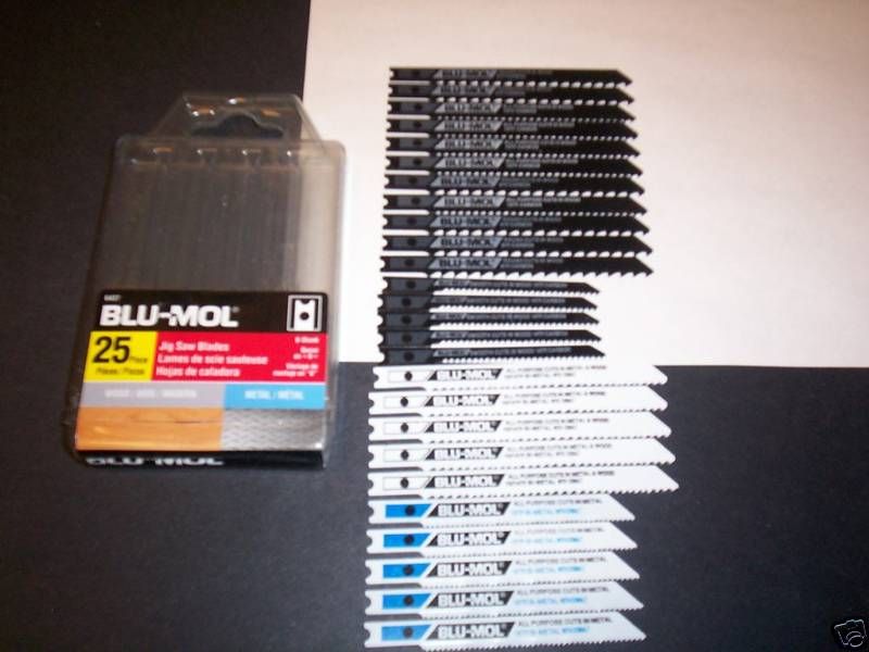 25 ASST. BLU MOL COBALT JIG SAW BLADES U SHANK JIGSAW  