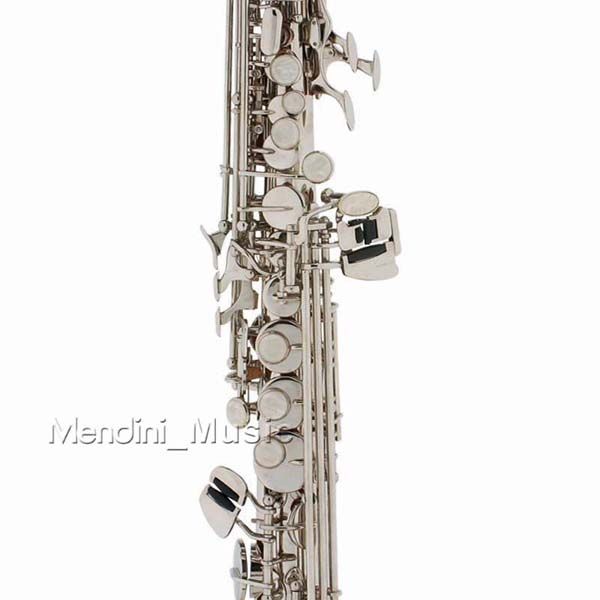 NEW NICKEL PLATED Bb SOPRANO SAXOPHONE SAX PACK + TUNER  