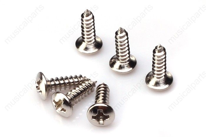 50* CHROME SCREWS FOR Guitar Pickguard, Cover Plate  