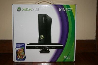 NEW SEALED XBOX 360 4GB KINECT SENSOR BUNDLE FREE GAME  