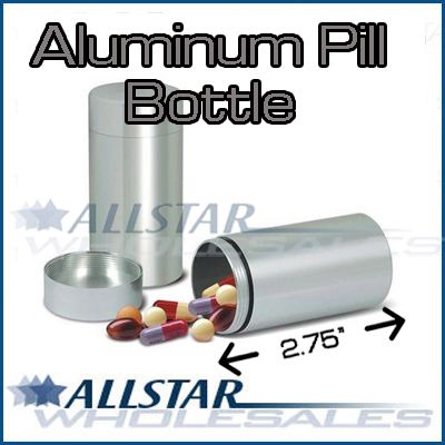 Aluminum Pill Case Bottle Jar Stashjar Stash Container  