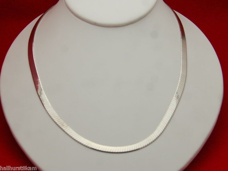 Sterling Silver 925 Italy Serpentine Necklace 24 Inch  