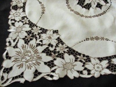   Cutwork BANQUET 122 Tablecloth 18 Napkins BEAUTY Vintage EMBROIDERED